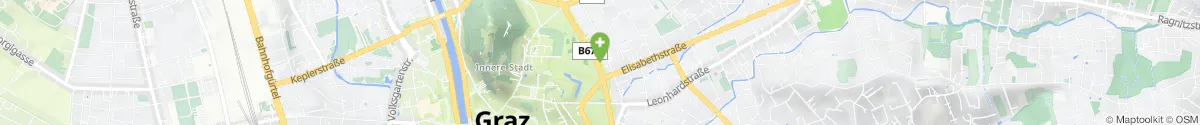 Kartendarstellung des Standorts für Glacis-Apotheke in 8010 Graz
